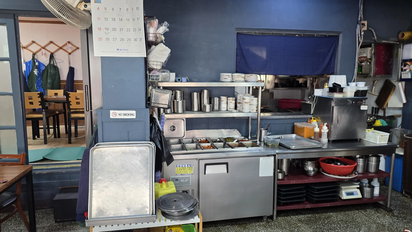 Prep counter by the kitchen