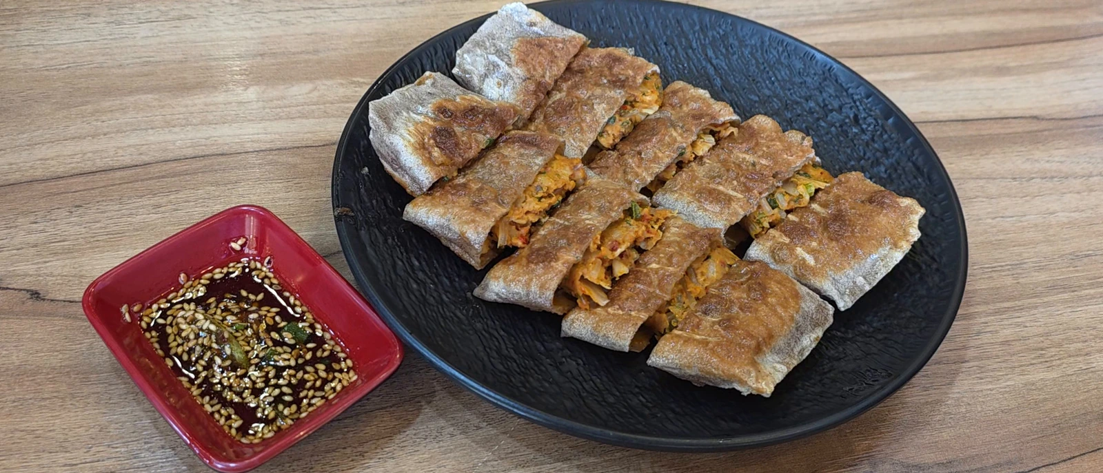 Buckwheat crepe rolls
