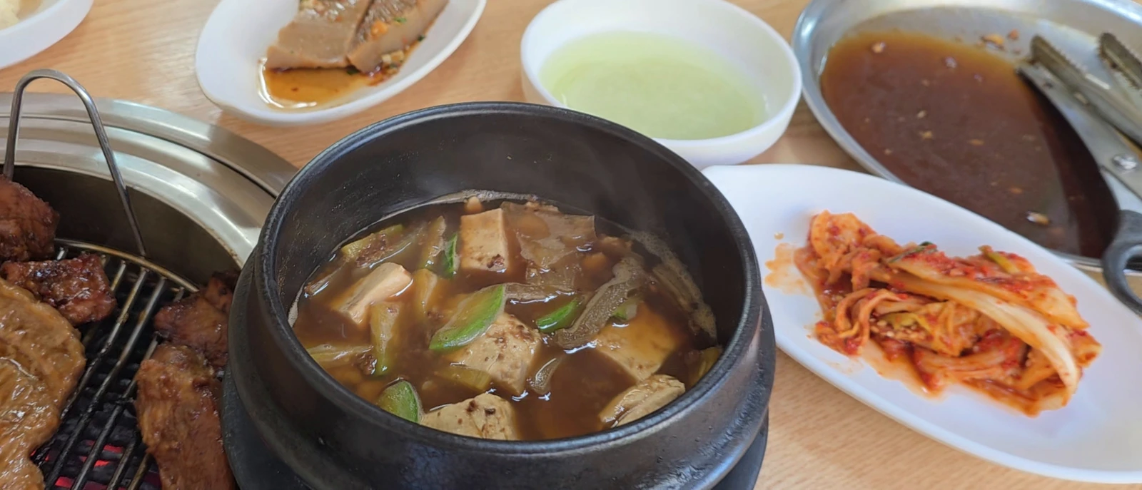 Mini soybean-paste stew that comes with an order of rice